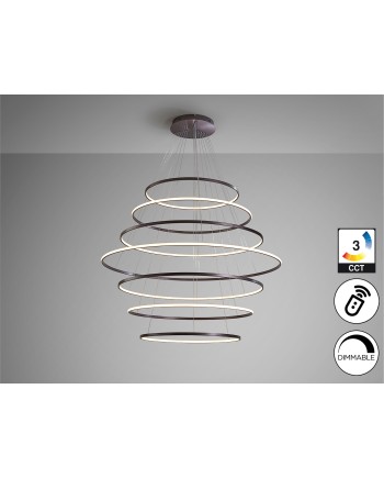 ODESSA- LAMPARA 7 AROS D150-BRONCE